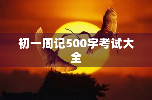 初一周记500字考试大全