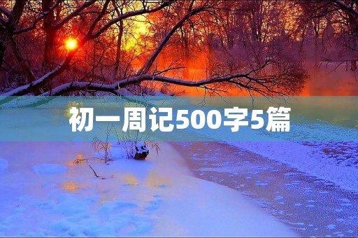 初一周记500字5篇 初一周记500字5篇