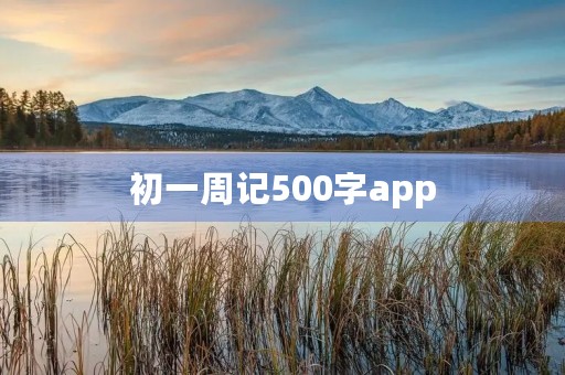 初一周记500字app