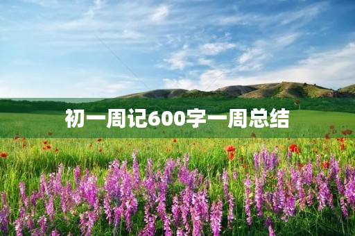 初一周记600字一周总结