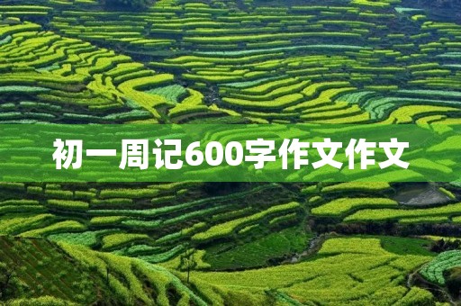 初一周记600字作文作文 初一周记600字作文作文