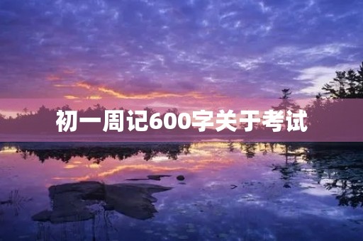 初一周记600字关于考试