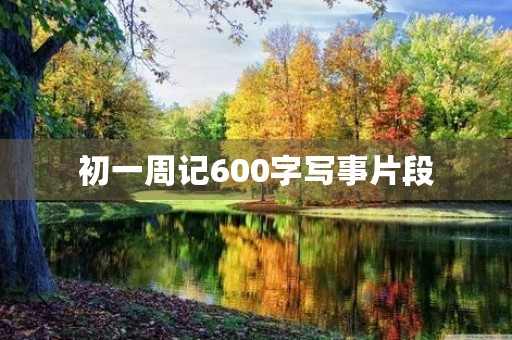 初一周记600字写事片段 初一周记600字写事片段