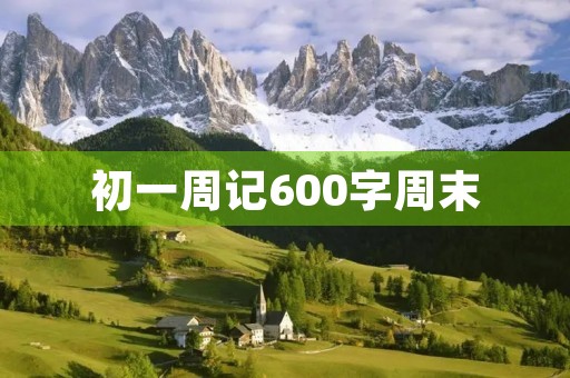 初一周记600字周末