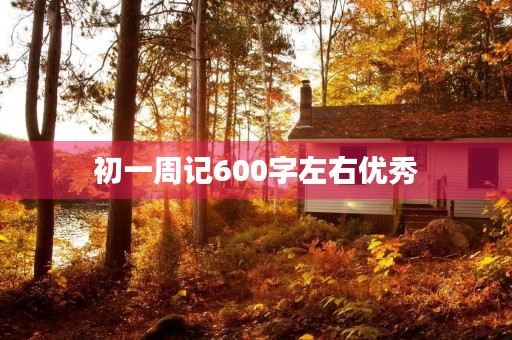 初一周记600字左右优秀