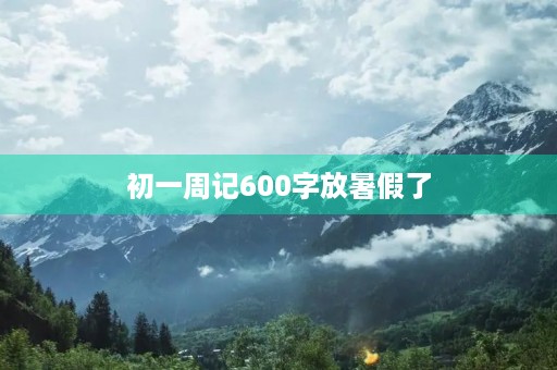 初一周记600字放暑假了