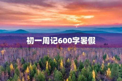初一周记600字暑假 初一周记600字暑假