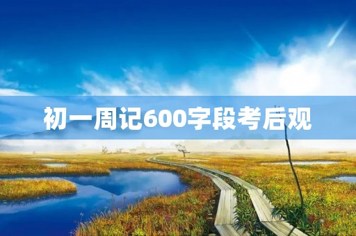 初一周记600字段考后观
