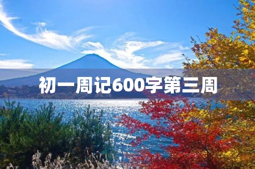 初一周记600字第三周
