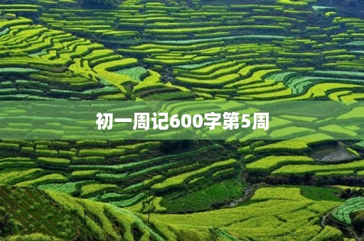 初一周记600字第5周 初一周记600字第5周