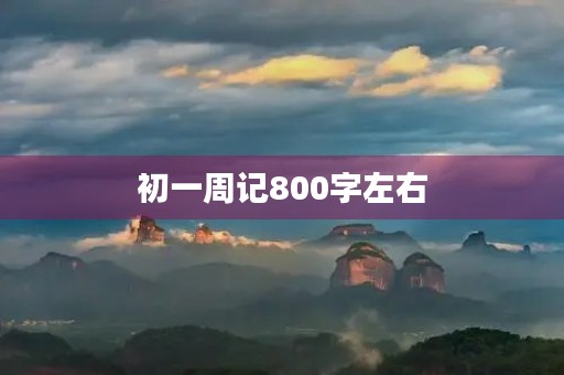 初一周记800字左右