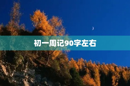 初一周记90字左右