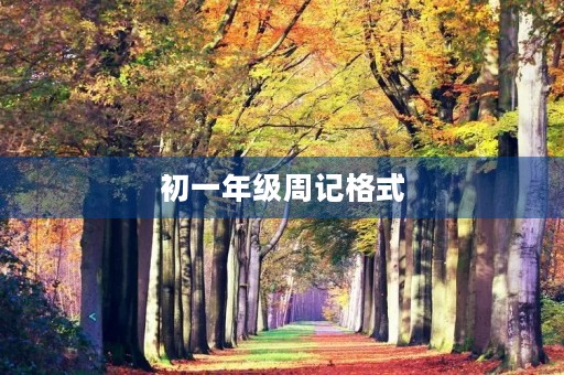 初一年级周记格式 初一年级周记格式