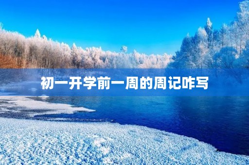 初一开学前一周的周记咋写