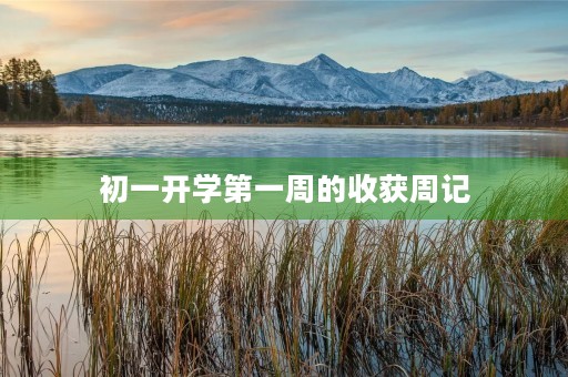 初一开学第一周的收获周记