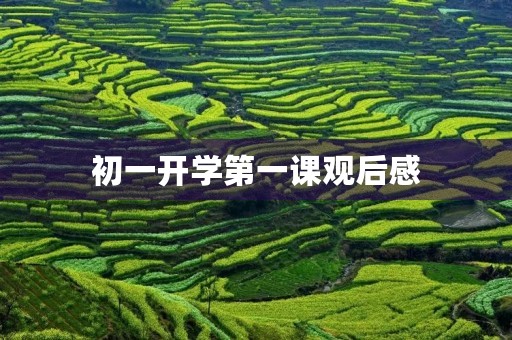 初一开学第一课观后感