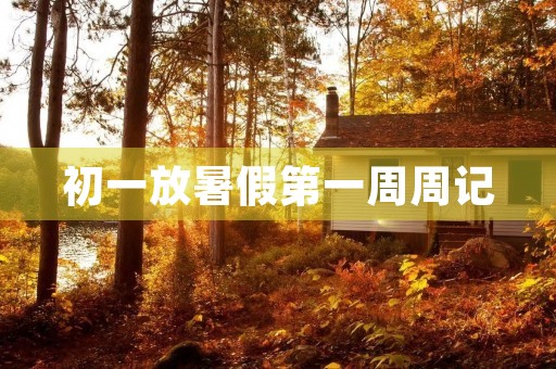 初一放暑假第一周周记