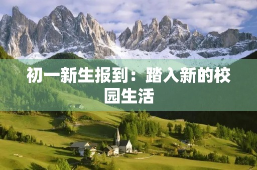 初一新生报到：踏入新的校园生活