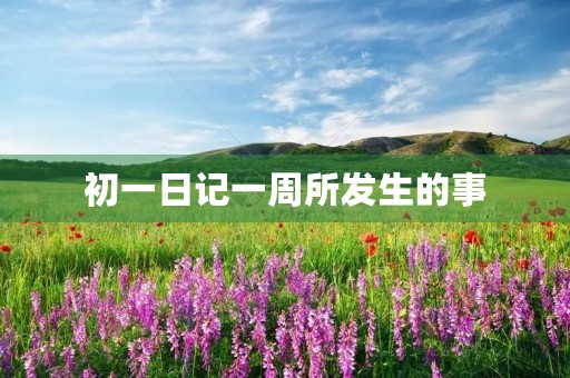 初一日记一周所发生的事