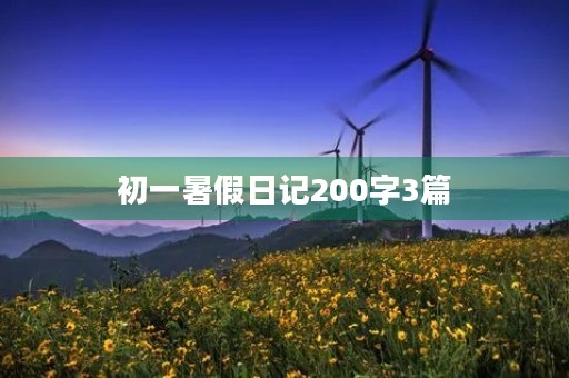 初一暑假日记200字3篇 初一暑假日记200字3篇