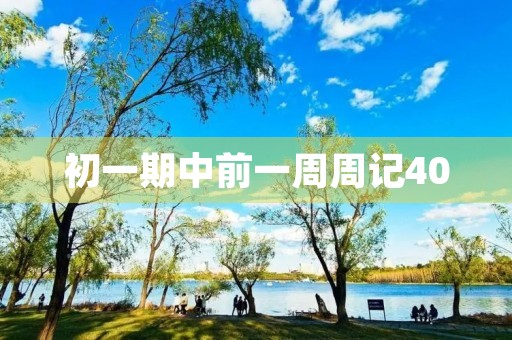 初一期中前一周周记400 初一期中前一周周记400