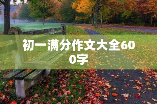 初一满分作文大全600字