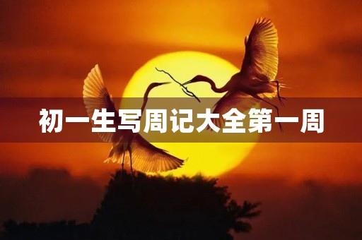 初一生写周记大全第一周 初一生写周记大全第一周