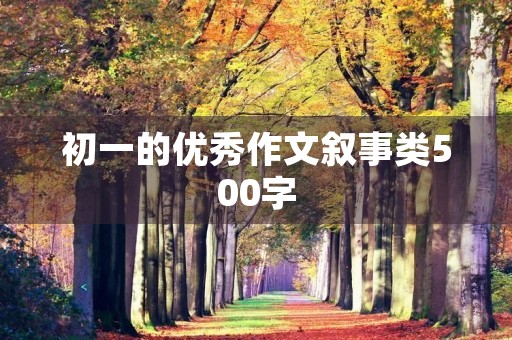 初一的优秀作文叙事类500字