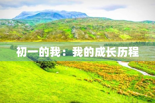 初一的我：我的成长历程