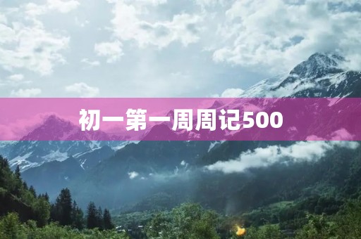初一第一周周记500