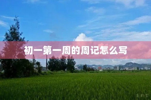 初一第一周的周记怎么写
