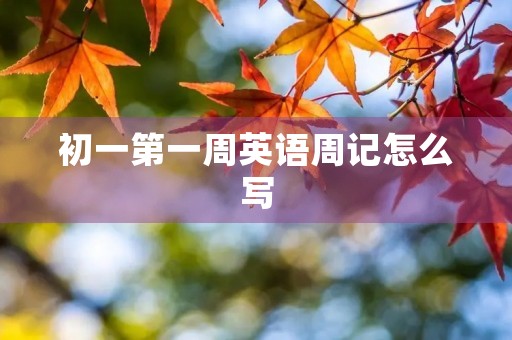 初一第一周英语周记怎么写 初一第一周英语周记怎么写