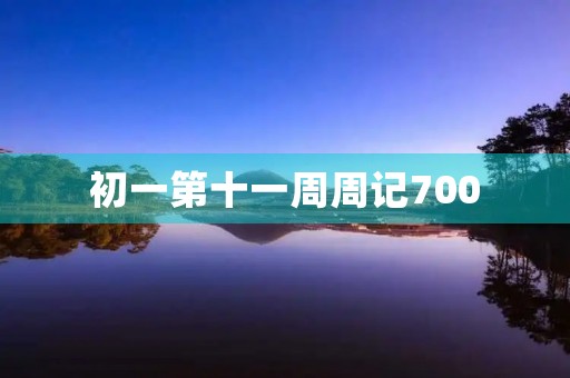 初一第十一周周记700