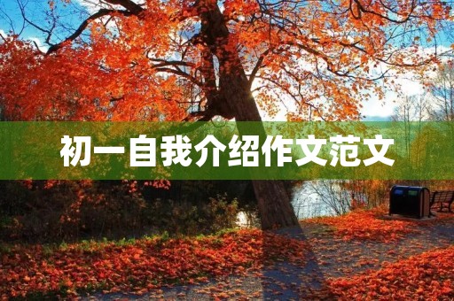 初一自我介绍作文范文