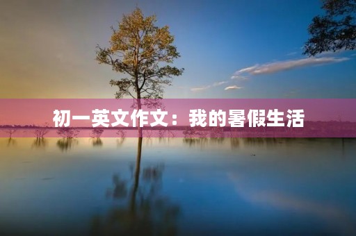 初一英文作文：我的暑假生活