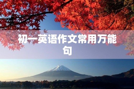 初一英语作文常用万能句