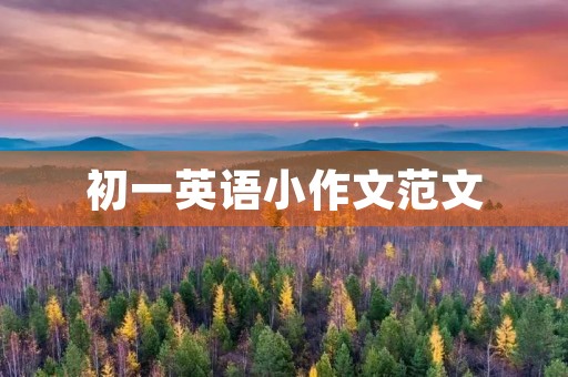 初一英语小作文范文 初一英语小作文范文