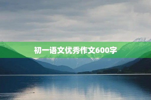 初一语文优秀作文600字 初一语文优秀作文600字