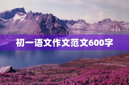 初一语文作文范文600字 初一语文作文范文600字