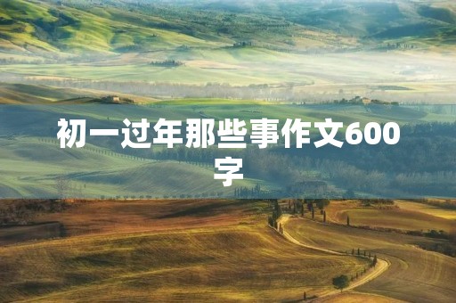 初一过年那些事作文600字