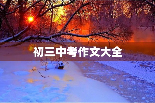 初三中考作文大全