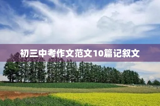 初三中考作文范文10篇记叙文 初三中考作文范文10篇记叙文