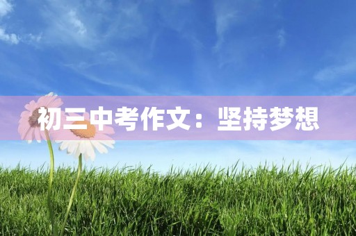 初三中考作文：坚持梦想，追逐未来