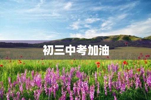 初三中考加油，展现自我风采
