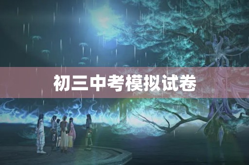 初三中考模拟试卷