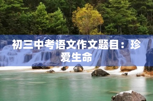 初三中考语文作文题目:珍爱生命,远离网络游戏 初三中考语文作文题目:珍爱生命,远离网络游戏
