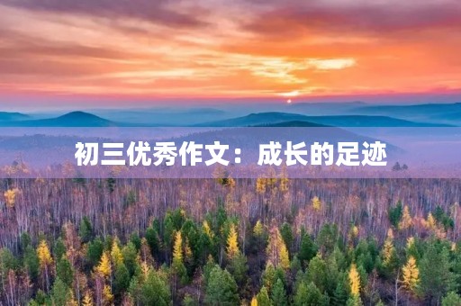初三优秀作文:成长的足迹 初三优秀作文:成长的足迹
