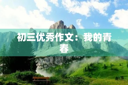 初三优秀作文：我的青春