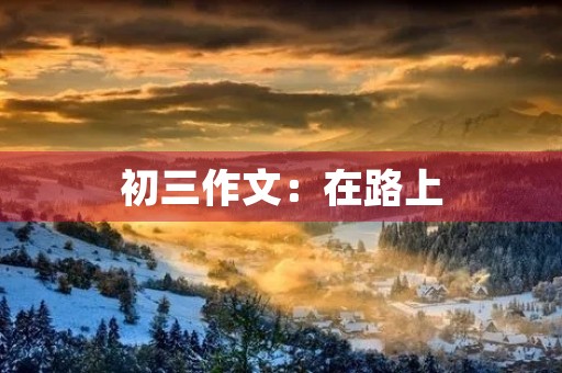 初三作文：在路上