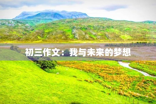 初三作文：我与未来的梦想
